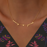 Personalized Name Necklace with Birthstones