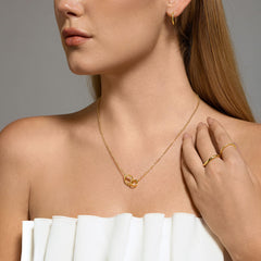 14K Gold Filled Pendant Necklace for Women, Dainty Layered Necklace