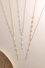 Lariat Initial Necklace, Custom Drop Name Necklace, Gold Name Y Necklace, Personalized Gift for Her, Bridesmaid Jewelry, Christmas Gift