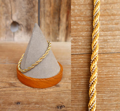Mixed Metal Silver and Gold Two Tone Rope Chain Bracelet