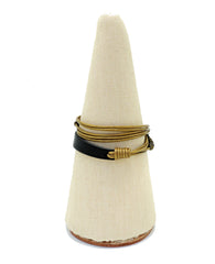 Pulsera de cuero dorada