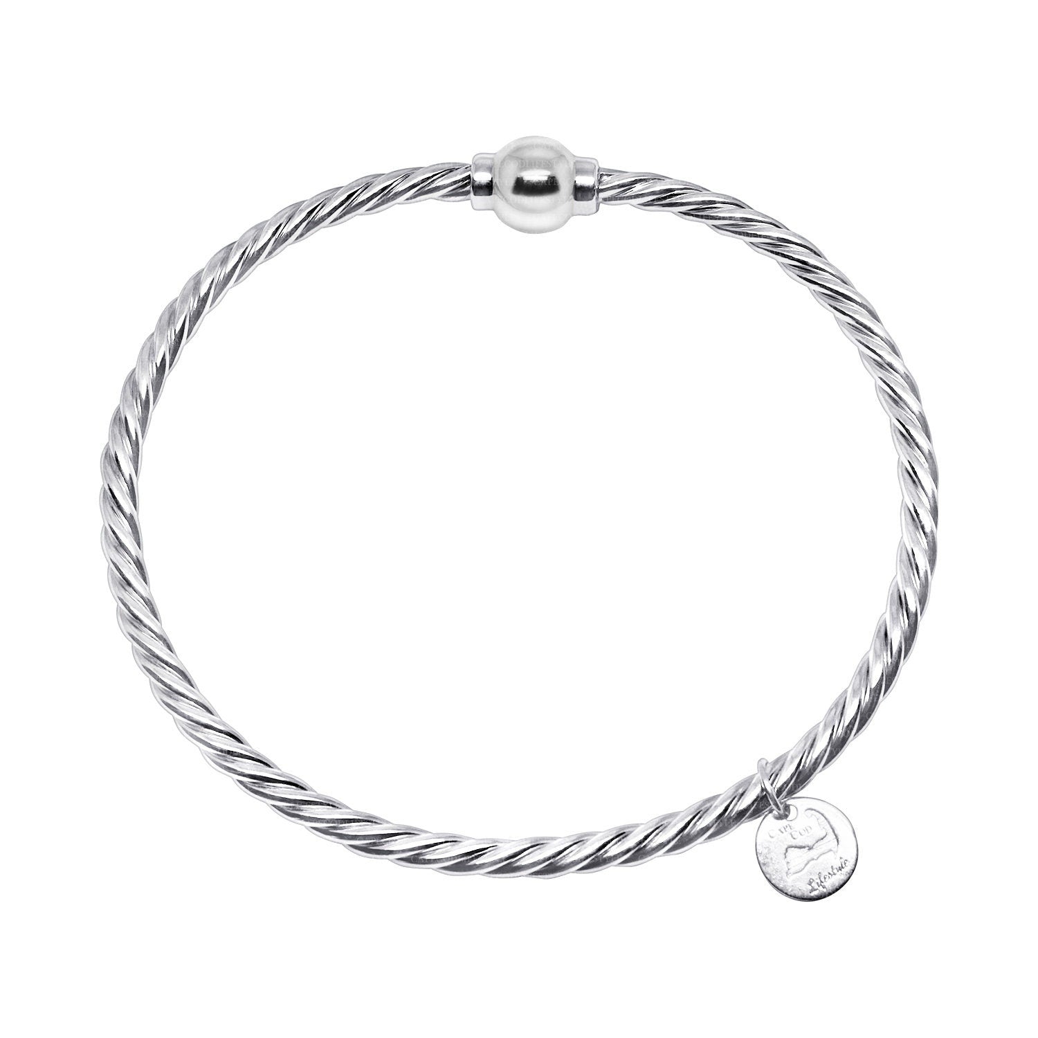 Sterling Silver Braided Bracelet with 14k Yellow Gold Ball