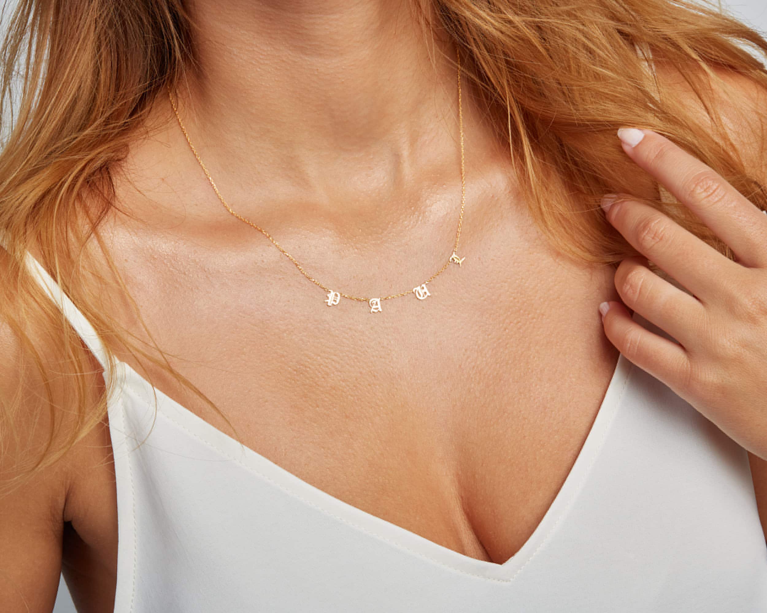 14K Gold Name Necklace, Personalized Necklace, Minimalist Necklace with Name, Initial Necklaces, Necklace for Women