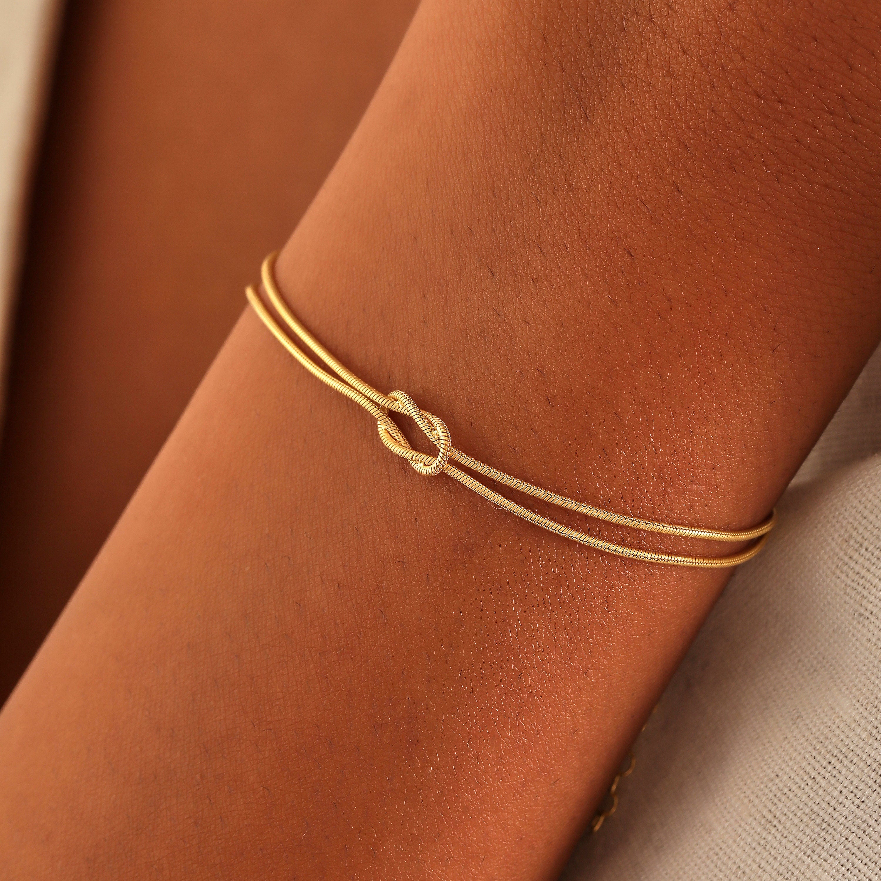 Knot Bracelet in 14k Gold Filled or Sterling Silver