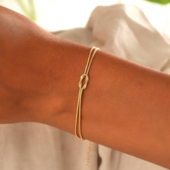 Knot Bracelet in 14k Gold Filled or Sterling Silver