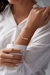 14k Gold Name Bracelet, Custom Name Bracelet, Personalized Name Bracelet, Dainty Layering Bracelet, Custom Name Jewelry, Christmas Gifts
