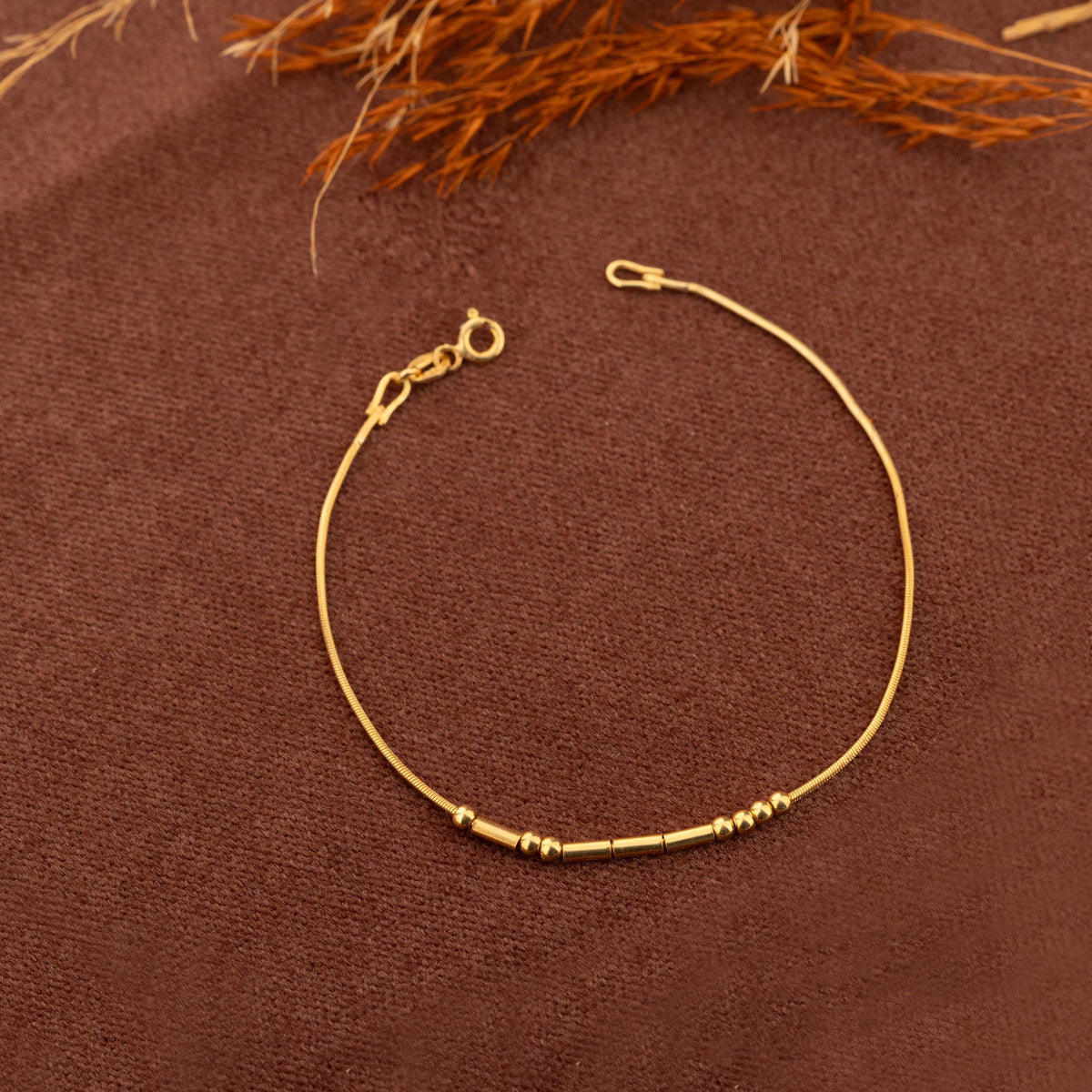 14K Gold Morse Code Bracelet with Custom Message