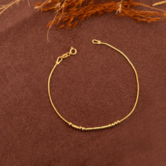 14K Gold Morse Code Bracelet with Custom Message