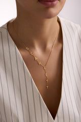 Lariat Initial Necklace, Custom Drop Name Necklace, Gold Name Y Necklace, Personalized Gift for Her, Bridesmaid Jewelry, Christmas Gift