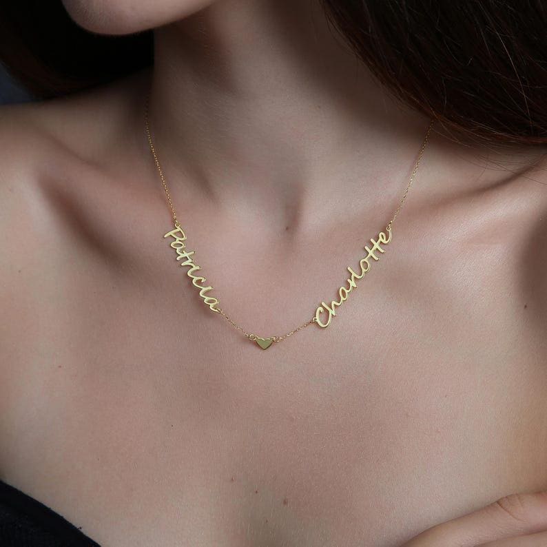 Personalized Name Necklace with Birthstones