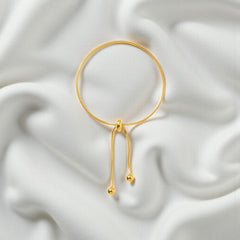 Gold Sliding Bracelet – Minimalist Adjustable Jewelry