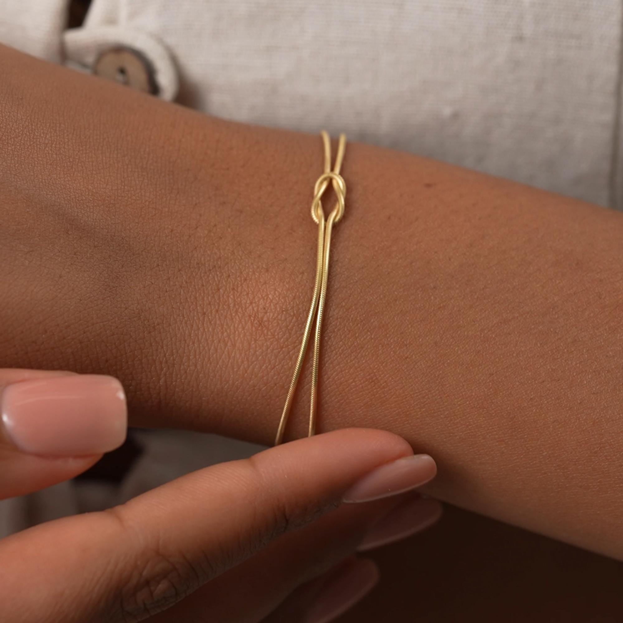 Knot Bracelet in 14k Gold Filled or Sterling Silver
