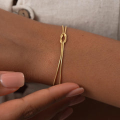 Knot Bracelet in 14k Gold Filled or Sterling Silver